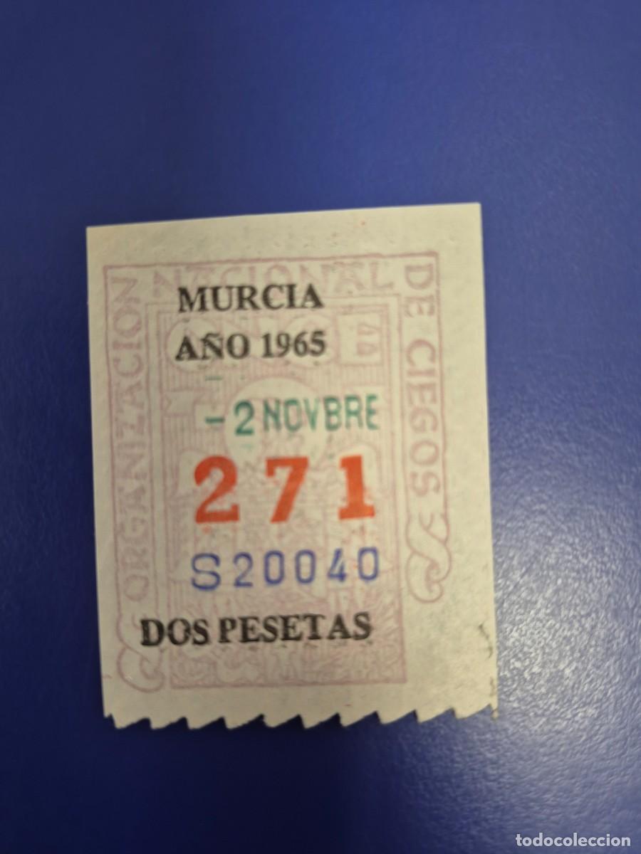 Cupones ONCE: CUPON DE LA ONCE A&Ntilde;O 1965 MURCIA 2 DE NOVIEMBRE