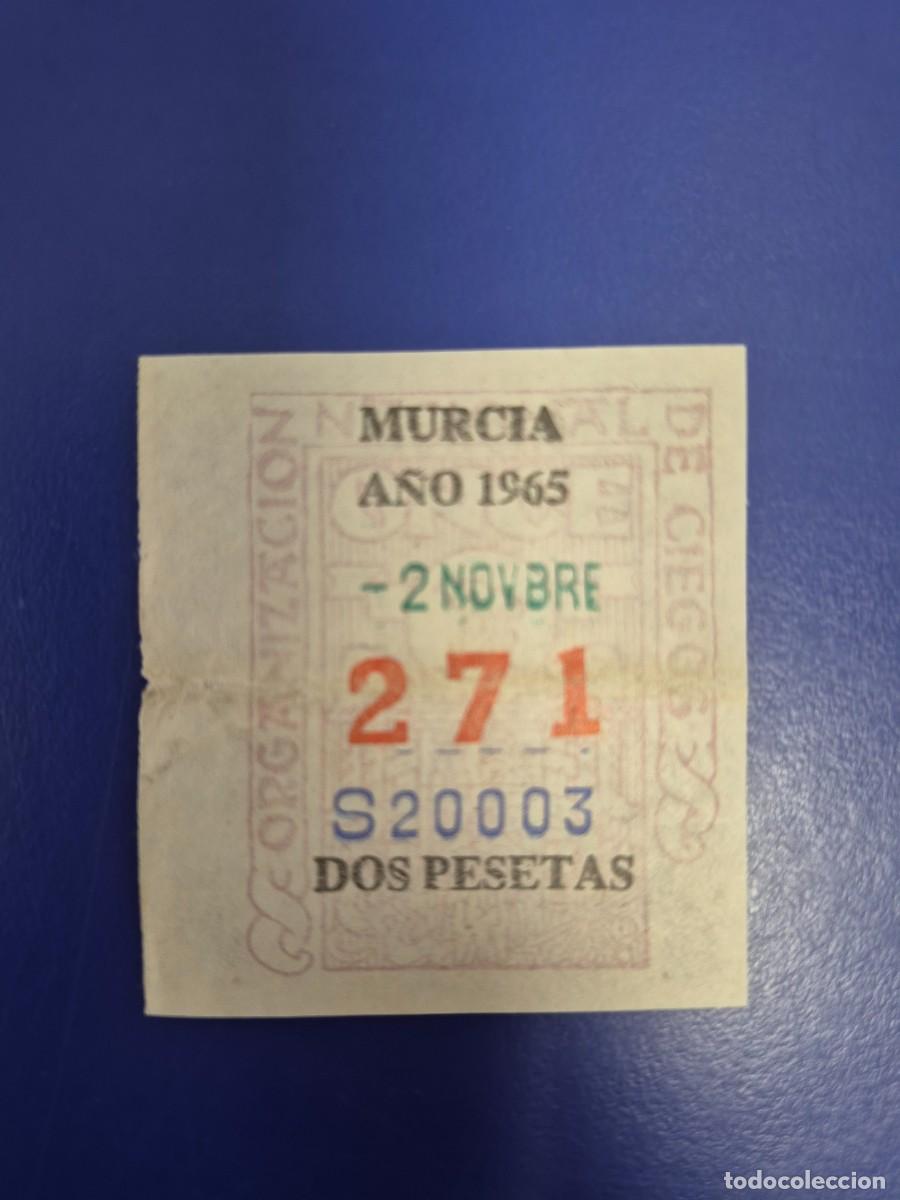 Cupones ONCE: CUPON DE LA ONCE A&Ntilde;O 1965 MURCIA 2 DE NOVIEMBRE
