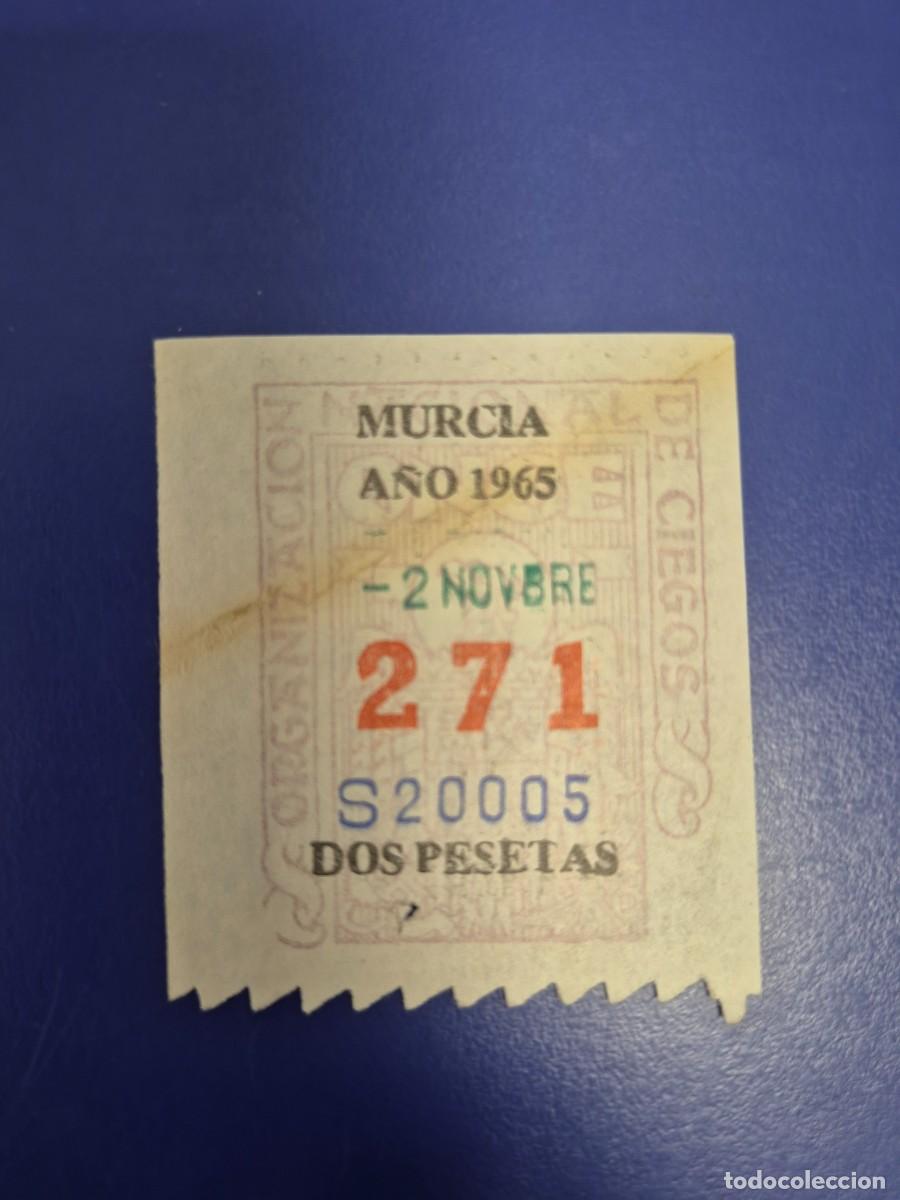 Cupones ONCE: CUPON DE LA ONCE A&Ntilde;O 1965 MURCIA 2 DE NOVIEMBRE