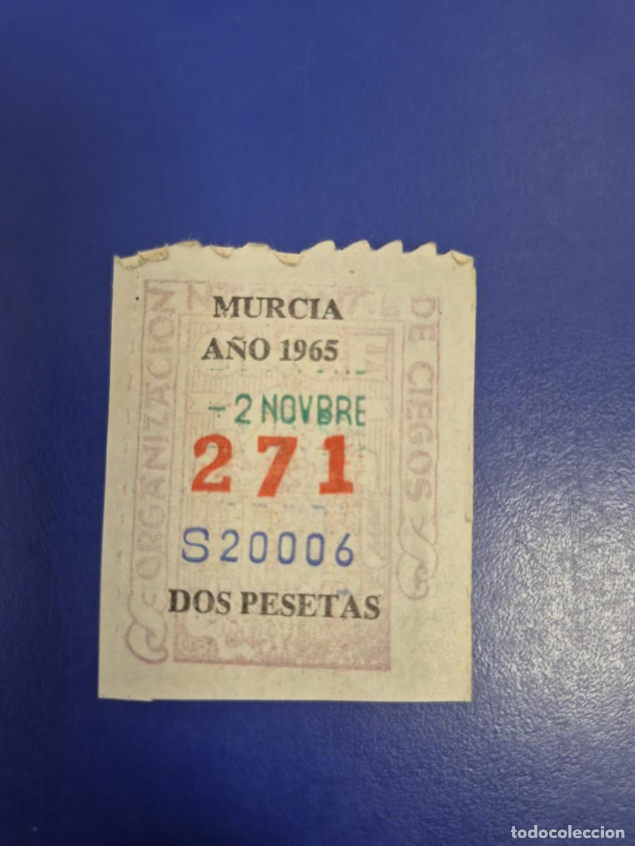 Cupones ONCE: CUPON DE LA ONCE A&Ntilde;O 1965 MURCIA 2 DE NOVIEMBRE
