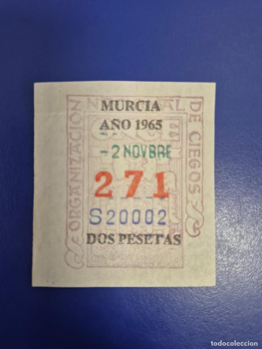 Cupones ONCE: CUPON DE LA ONCE A&Ntilde;O 1965 MURCIA 2 DE NOVIEMBRE