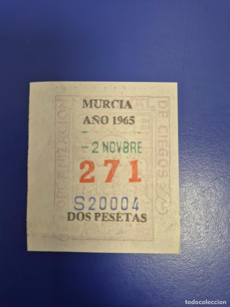 Cupones ONCE: CUPON DE LA ONCE A&Ntilde;O 1965 MURCIA 2 DE NOVIEMBRE