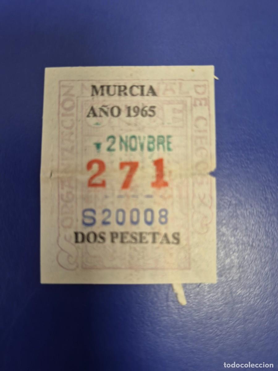 Cupones ONCE: CUPON DE LA ONCE A&Ntilde;O 1965 MURCIA 2 DE NOVIEMBRE