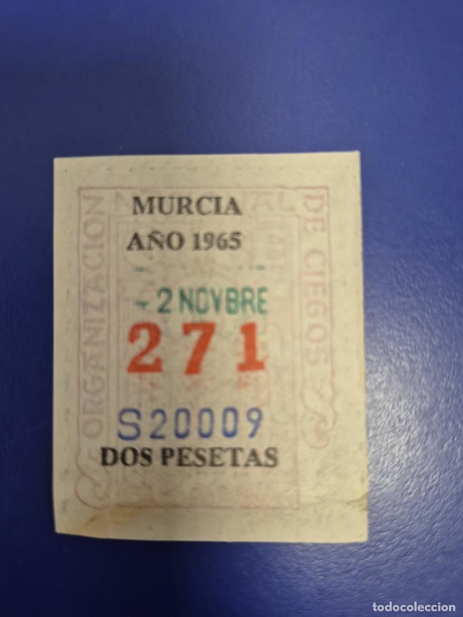 Cupones ONCE: CUPON DE LA ONCE A&Ntilde;O 1965 MURCIA 2 DE NOVIEMBRE