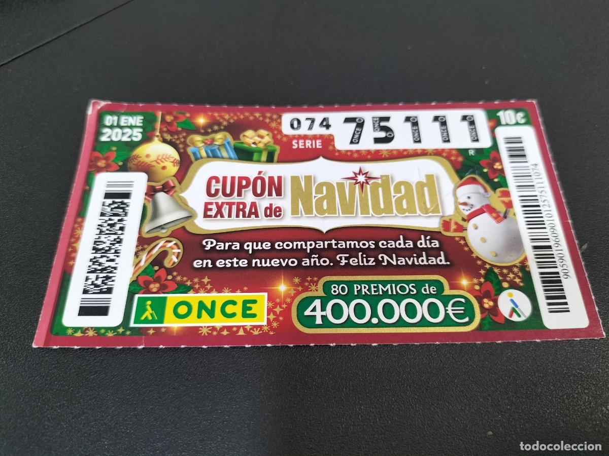 Cupones ONCE: 1 CUPON O DECIMO ONCE - 1 ENERO 2025 CUPON EXTRA DE NAVIDAD