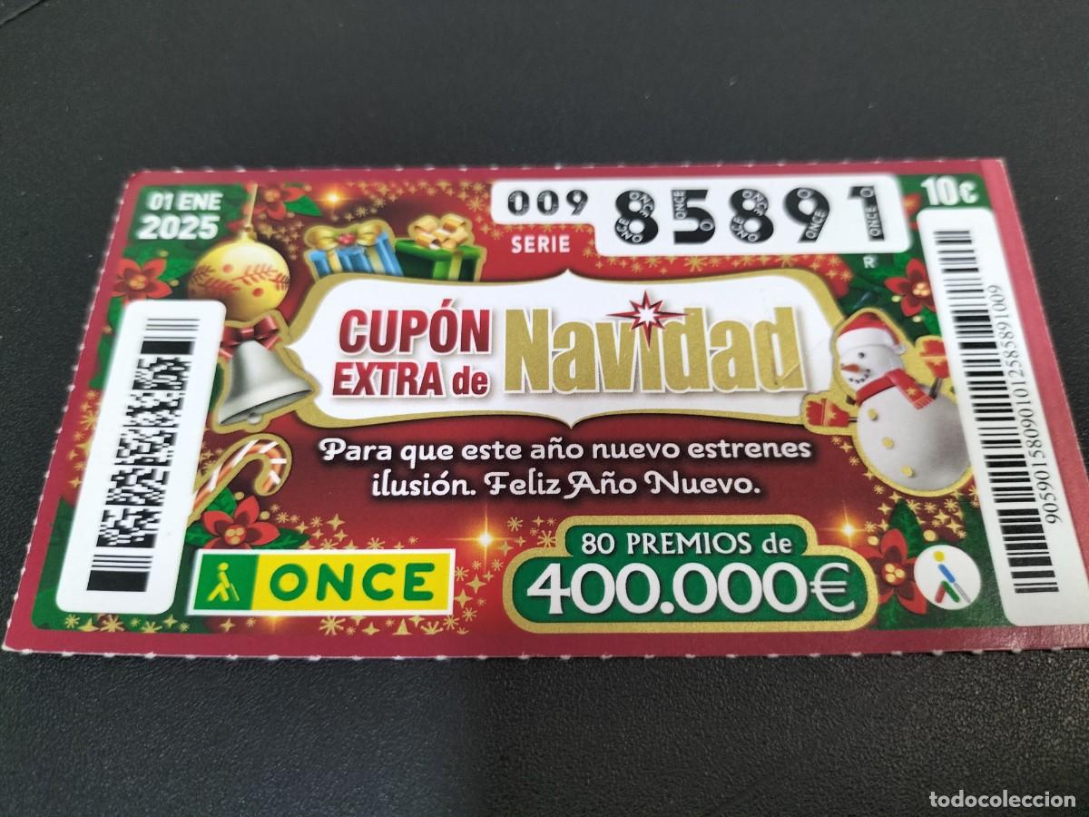 Cupones ONCE: 1 CUPON O DECIMO ONCE - 1 ENERO 2025 CUPON EXTRA DE NAVIDAD