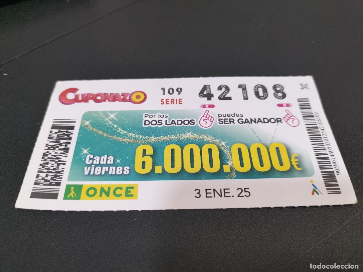 Cupones ONCE: 1 CUPON O DECIMO ONCE - 3 ENERO 2025 - CUPONAZO