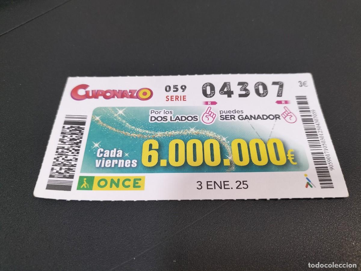 Cupones ONCE: 1 CUPON O DECIMO ONCE - 3 ENERO 2025 - CUPONAZO