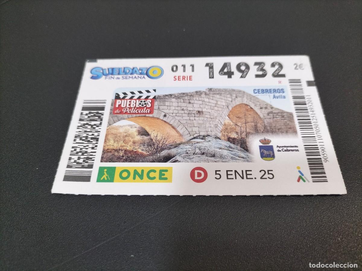 Cupones ONCE: 1 CUPON O DECIMO ONCE - 5 ENERO 2025 - CEBREROS ( AVILA