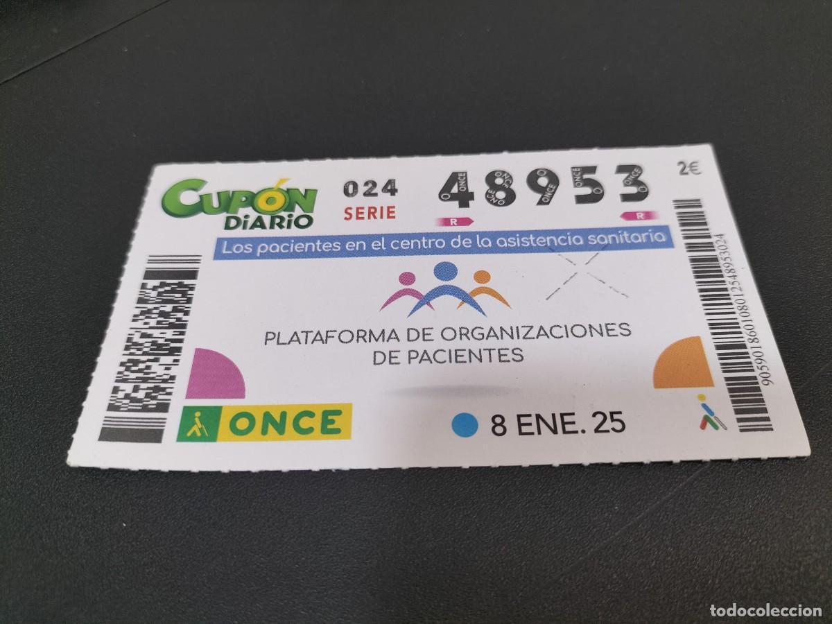 Cupones ONCE: 1 CUPON O DECIMO ONCE - 8 ENERO 2025 - PLATAFORMA DE ORGANIZACIONES DE PACIENTES