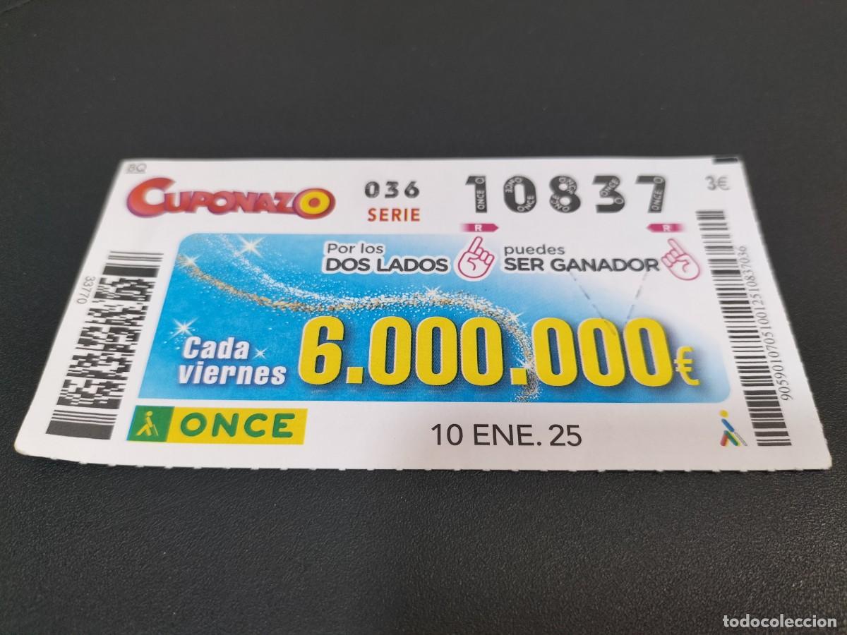Cupones ONCE: 1 CUPON O DECIMO ONCE - 10 ENERO 2025 - CUPONAZO