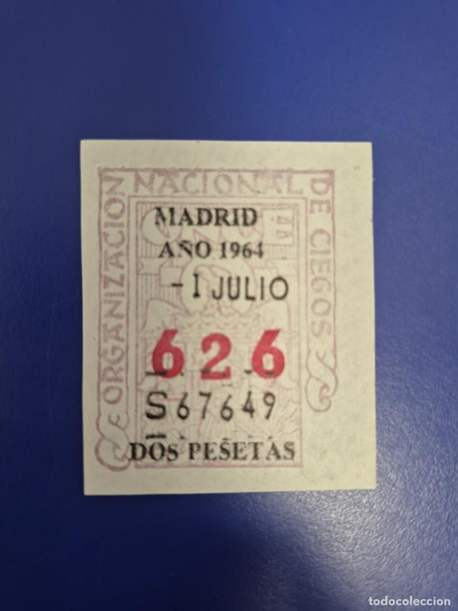 Cupones ONCE: CUPON DE LA ONCE A&Ntilde;O 1964 MADRID 1 DE JULIO
