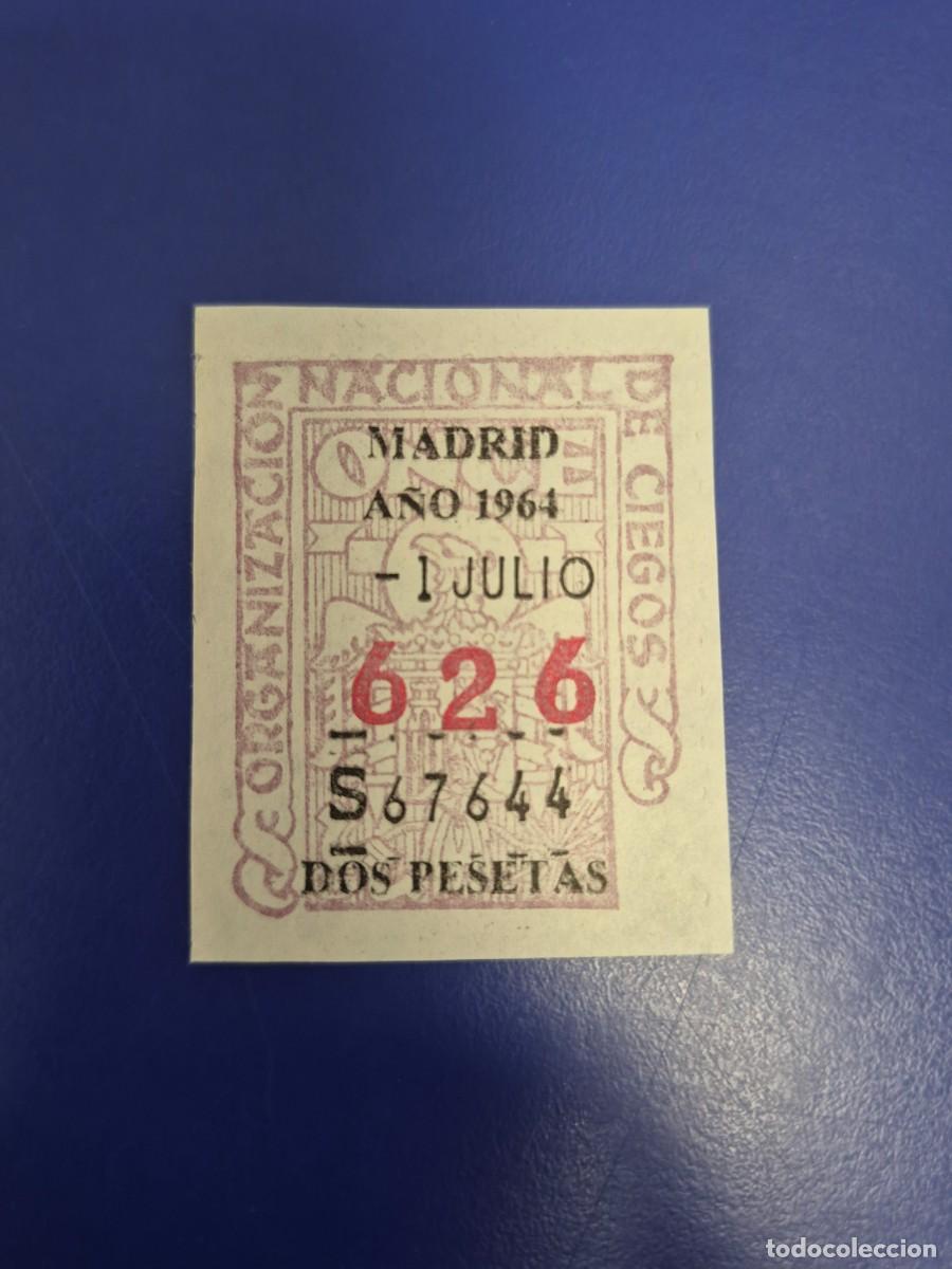 Cupones ONCE: CUPON DE LA ONCE A&Ntilde;O 1964 MADRID 1 DE JULIO