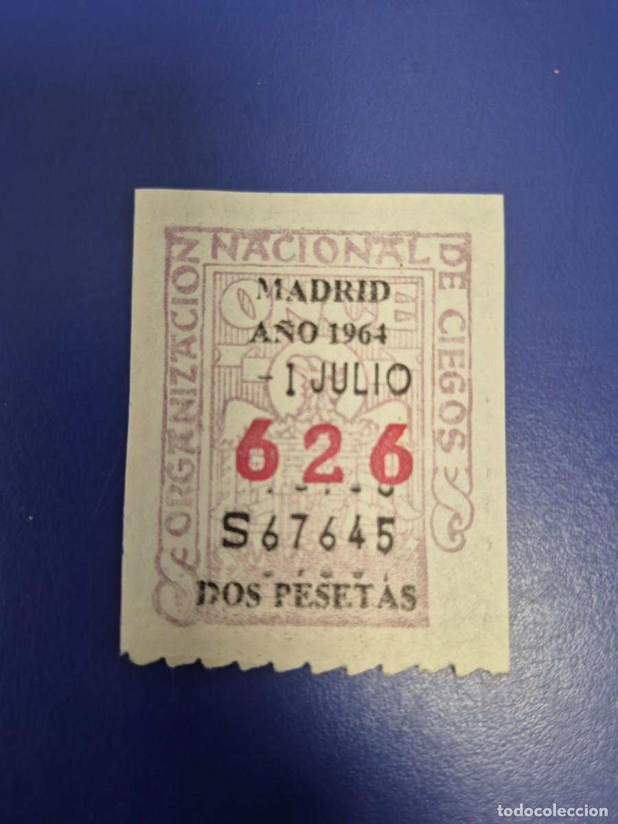 Cupones ONCE: CUPON DE LA ONCE A&Ntilde;O 1964 MADRID 1 DE JULIO