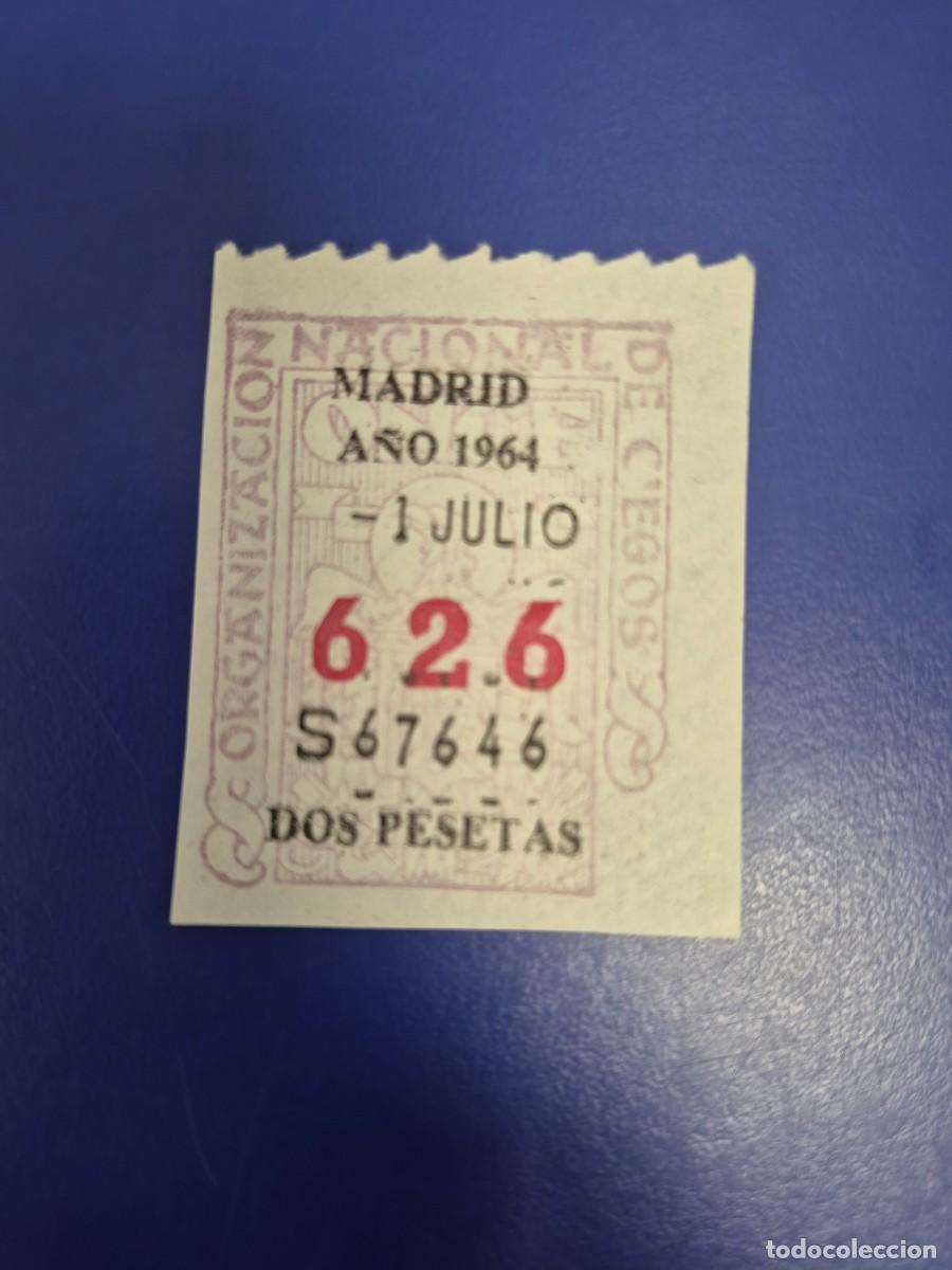 Cupones ONCE: CUPON DE LA ONCE A&Ntilde;O 1964 MADRID 1 DE JULIO