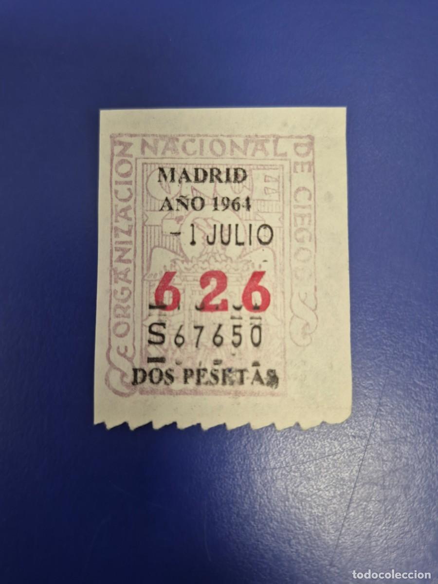 Cupones ONCE: CUPON DE LA ONCE A&Ntilde;O 1964 MADRID 1 DE JULIO