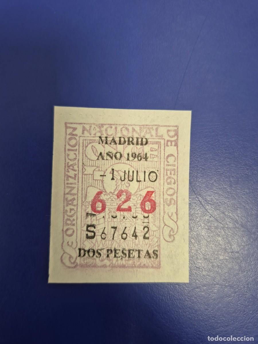 Cupones ONCE: CUPON DE LA ONCE A&Ntilde;O 1964 MADRID 1 DE JULIO