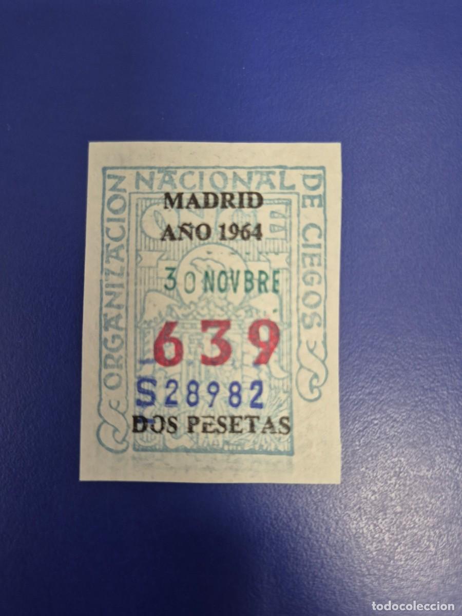 Cupones ONCE: CUPON DE LA ONCE A&Ntilde;O 1964 MADRID 30 DE NOVIEMBRE
