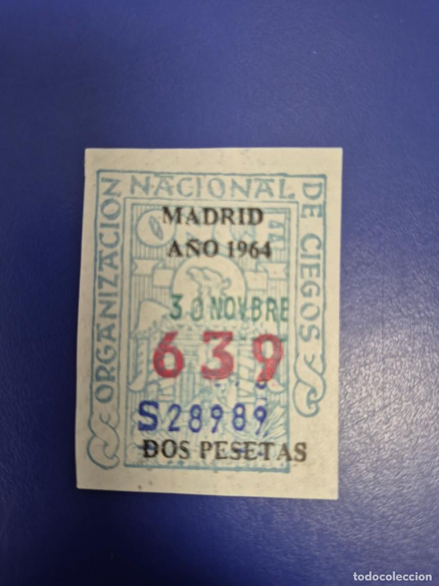 Cupones ONCE: CUPON DE LA ONCE A&Ntilde;O 1964 MADRID 30 DE NOVIEMBRE