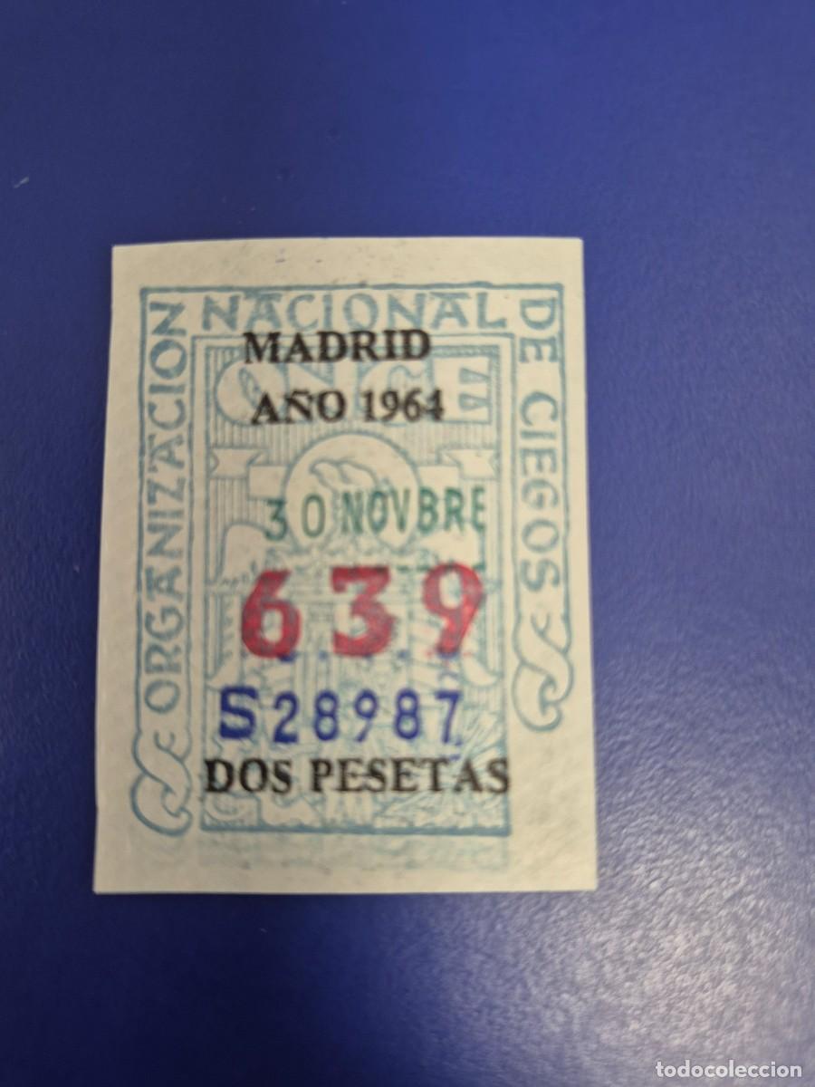 Cupones ONCE: CUPON DE LA ONCE A&Ntilde;O 1964 MADRID 30 DE NOVIEMBRE