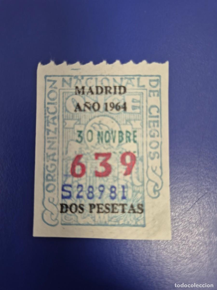 Cupones ONCE: CUPON DE LA ONCE A&Ntilde;O 1964 MADRID 30 DE NOVIEMBRE