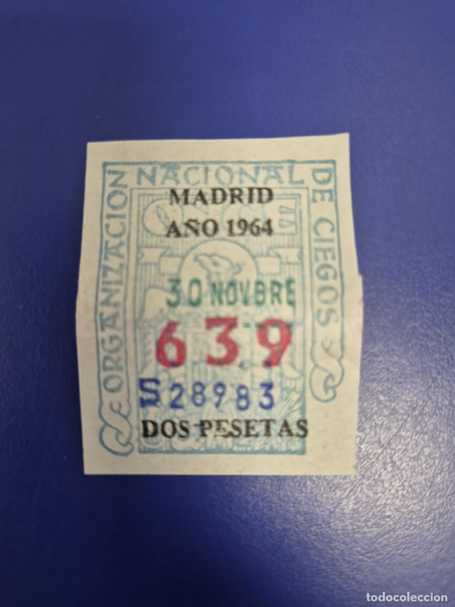 Cupones ONCE: CUPON DE LA ONCE A&Ntilde;O 1964 MADRID 30 DE NOVIEMBRE