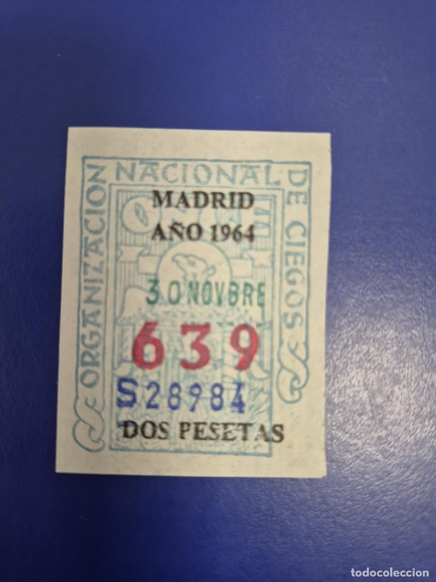 Cupones ONCE: CUPON DE LA ONCE A&Ntilde;O 1964 MADRID 30 DE NOVIEMBRE