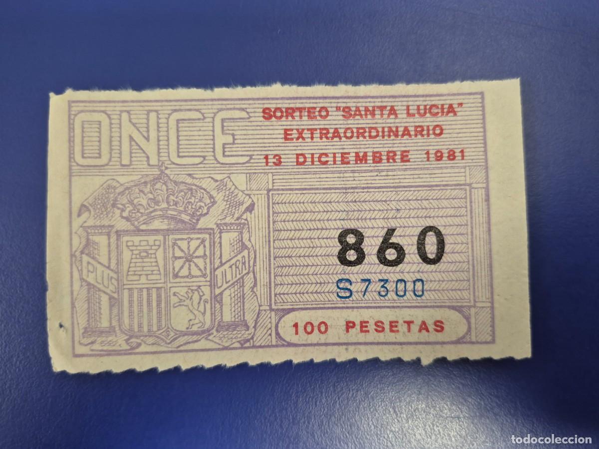 Cupones ONCE: CUPON ONCE 13 DICIEMBRE DE 1981 - Foto 1
