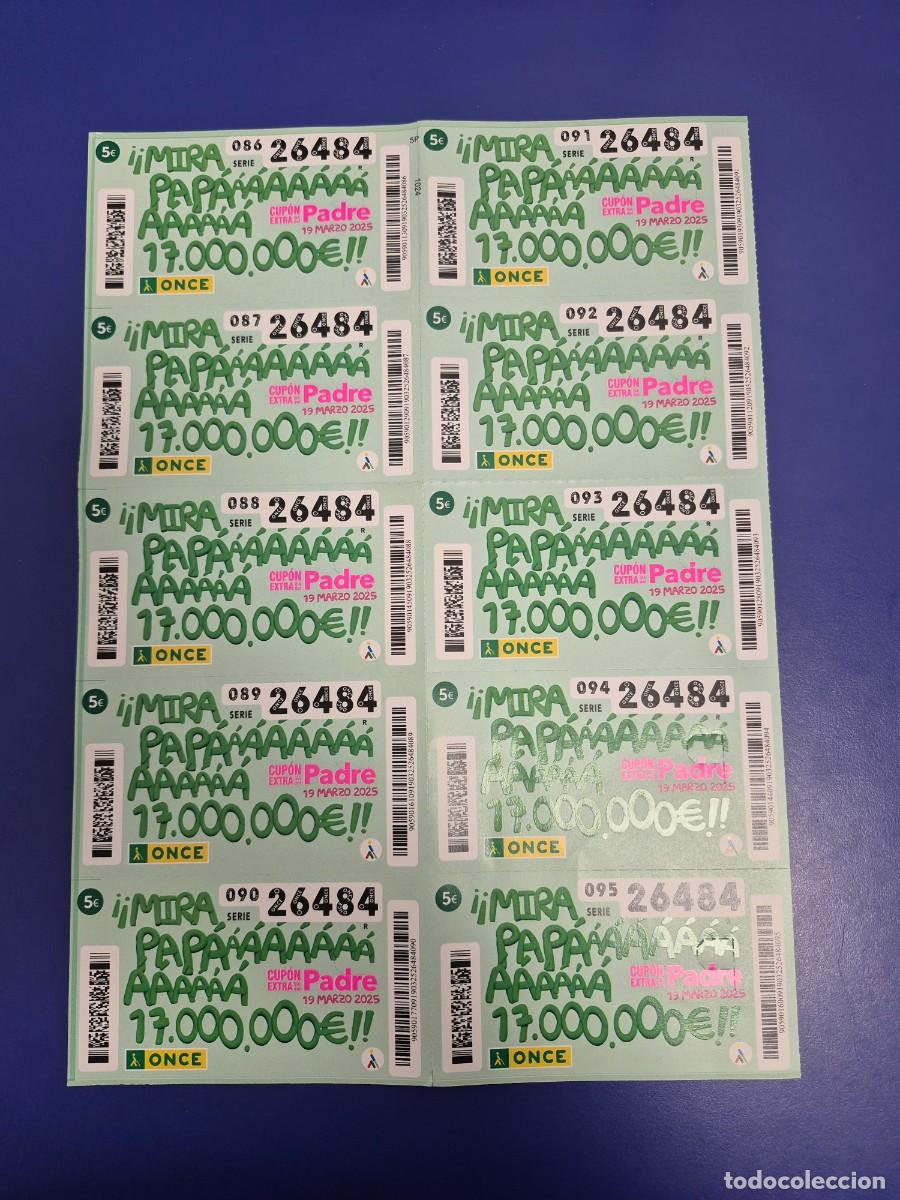 Cupones ONCE: CUPON ONCE DIA DEL PADRE 19 DE MARZO 2025 BILLETE COMPLETO