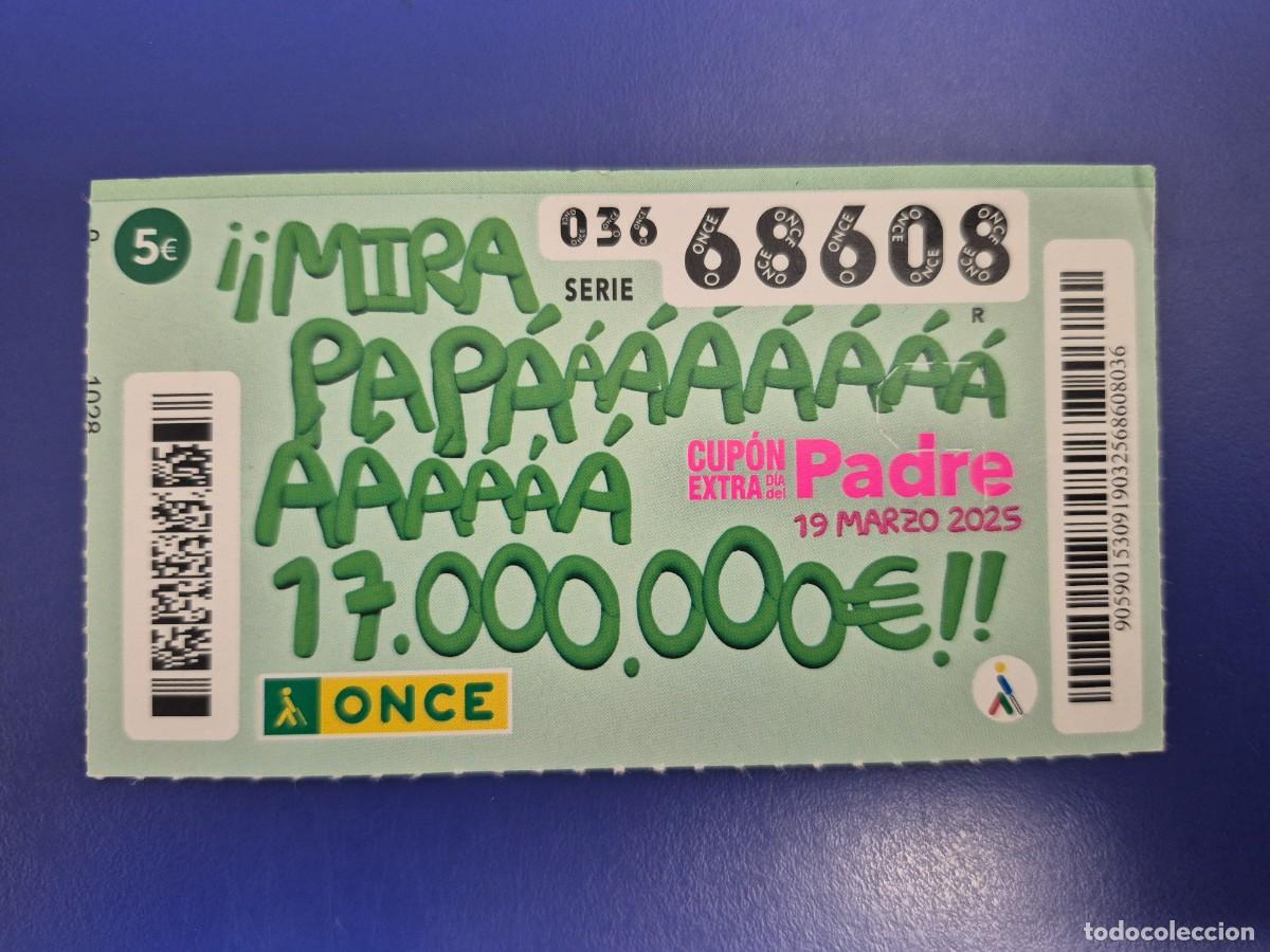 Cupones ONCE: CUPON ONCE DIA DEL PADRE 19 DE MARZO 2025 BLOQUE DE 3