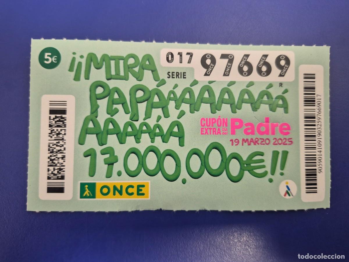 Cupones ONCE: CUPON ONCE DIA DEL PADRE 19 DE MARZO 2025 BLOQUE DE 3