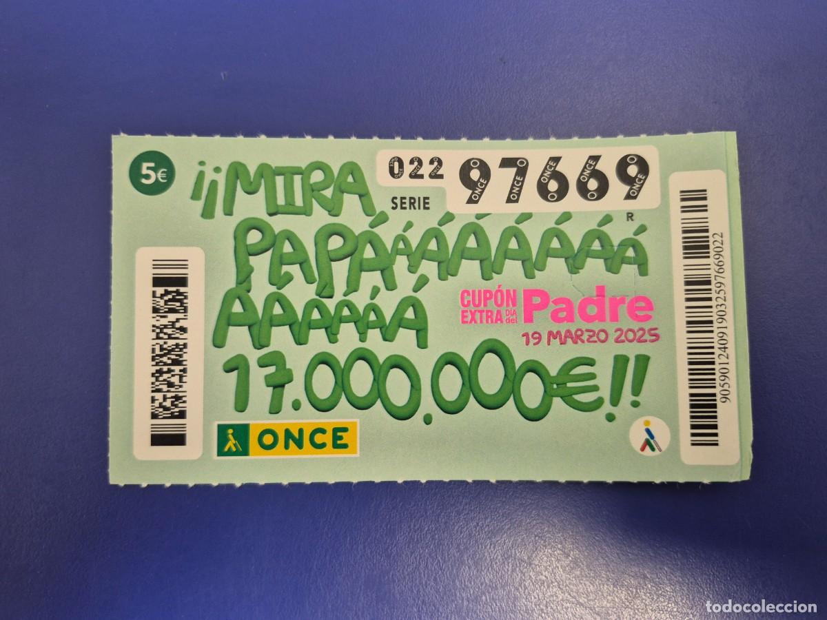 Cupones ONCE: CUPON ONCE DIA DEL PADRE 19 DE MARZO 2025 BLOQUE DE 3