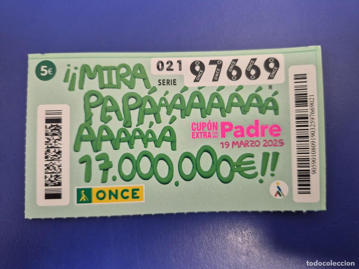 Cupones ONCE: CUPON ONCE DIA DEL PADRE 19 DE MARZO 2025 BLOQUE DE 3