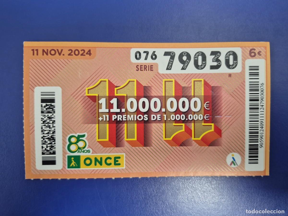 Cupones ONCE: CUPON ONCE 11 DE NOVIEMBRE 2024