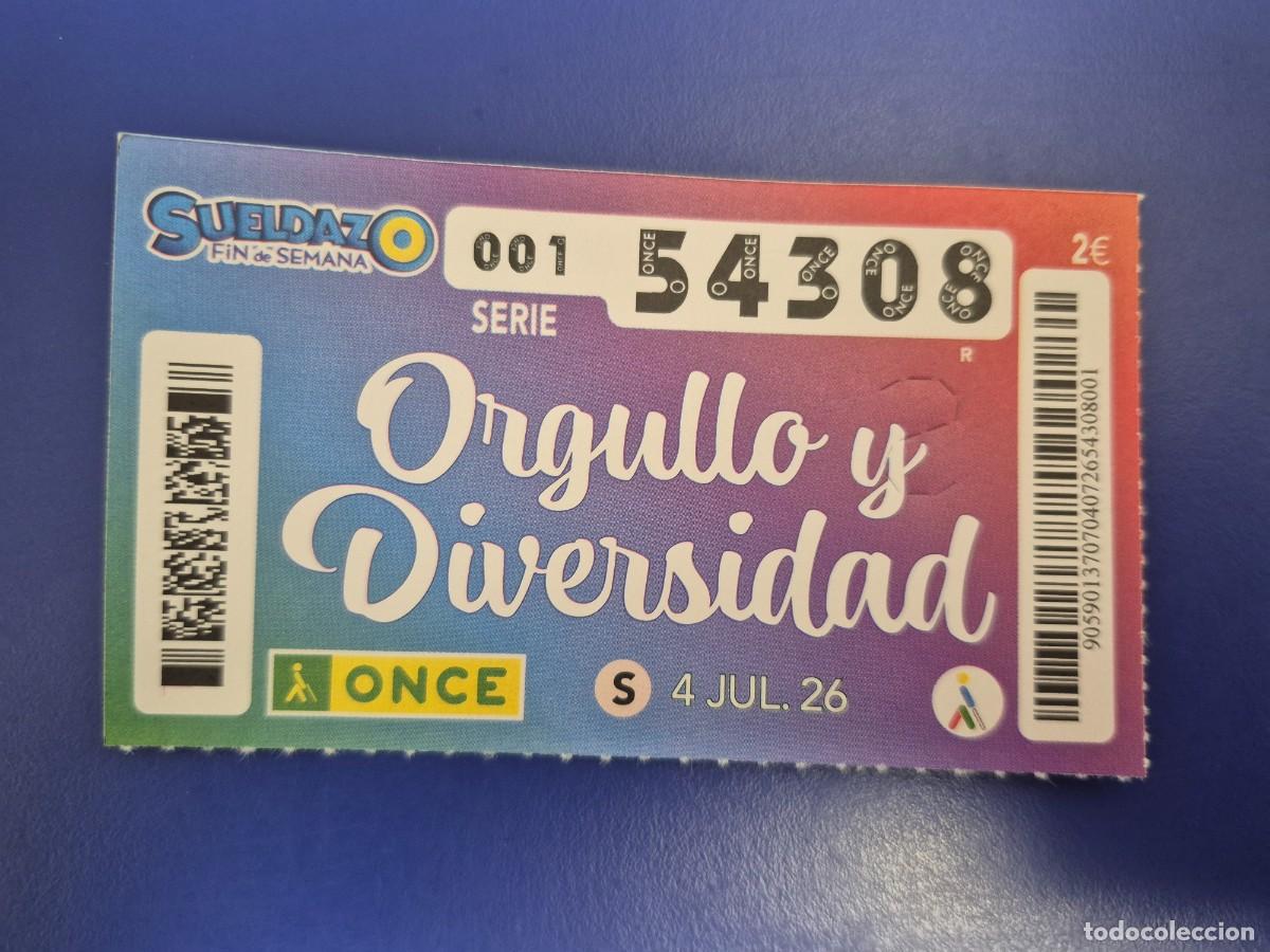 Cupones ONCE: CUPON ONCE ORGULLO Y DIVERSIDAD 4 DE JULIO 2024