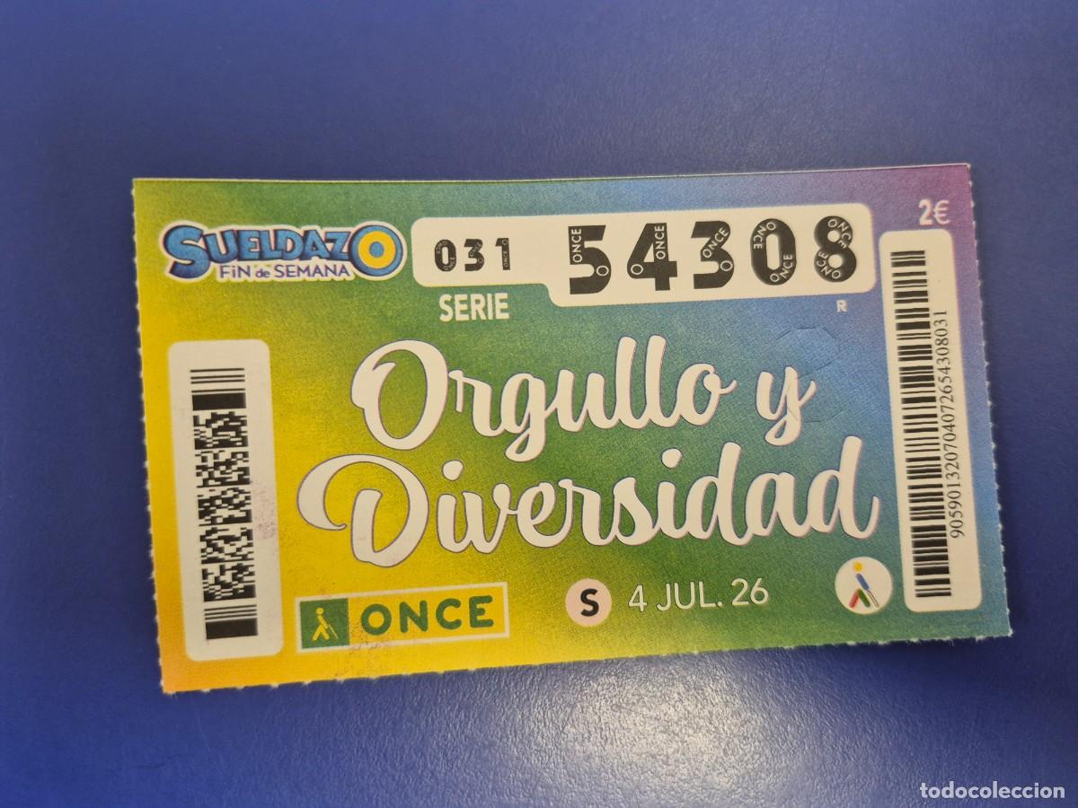 Cupones ONCE: CUPON ONCE ORGULLO Y DIVERSIDAD 4 DE JULIO 2024