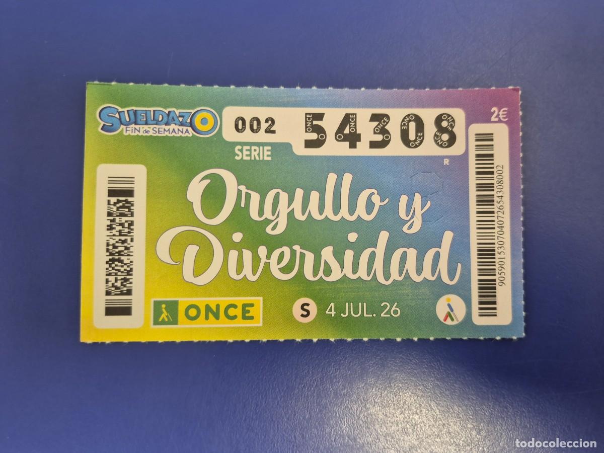 Cupones ONCE: CUPON ONCE ORGULLO Y DIVERSIDAD 4 DE JULIO 2024
