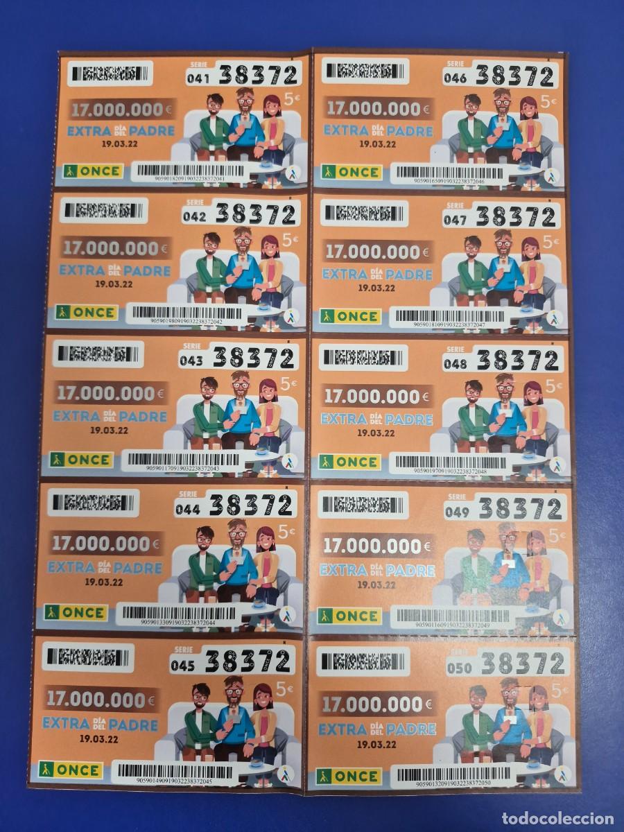 Cupones ONCE: CUPON ONCE DIA DEL PADRE 19 DE MARZO 2022 BILLETE COMPLETO