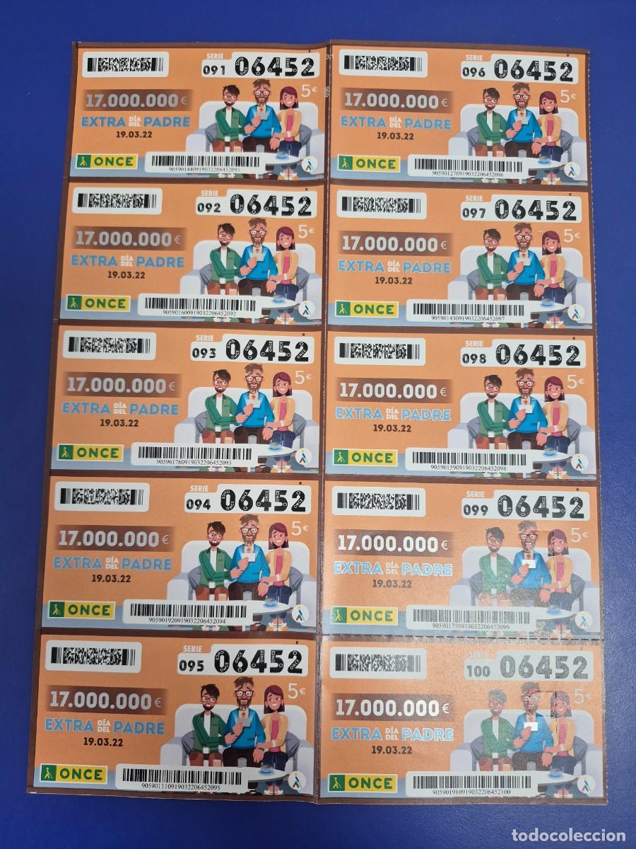 Cupones ONCE: CUPON ONCE DIA DEL PADRE 19 DE MARZO 2022 BILLETE COMPLETO