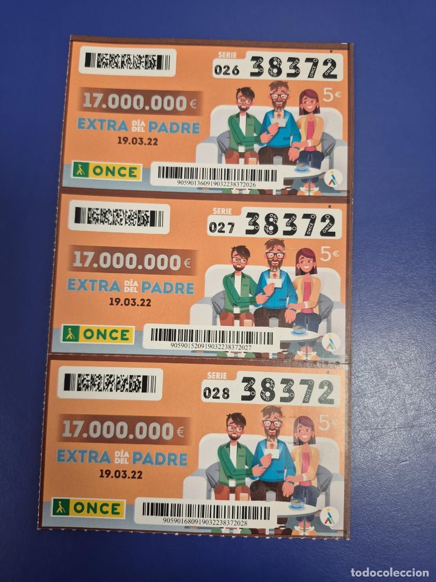 Cupones ONCE: CUPON ONCE DIA DEL PADRE 19 DE MARZO 2022 BLOQUE DE 3