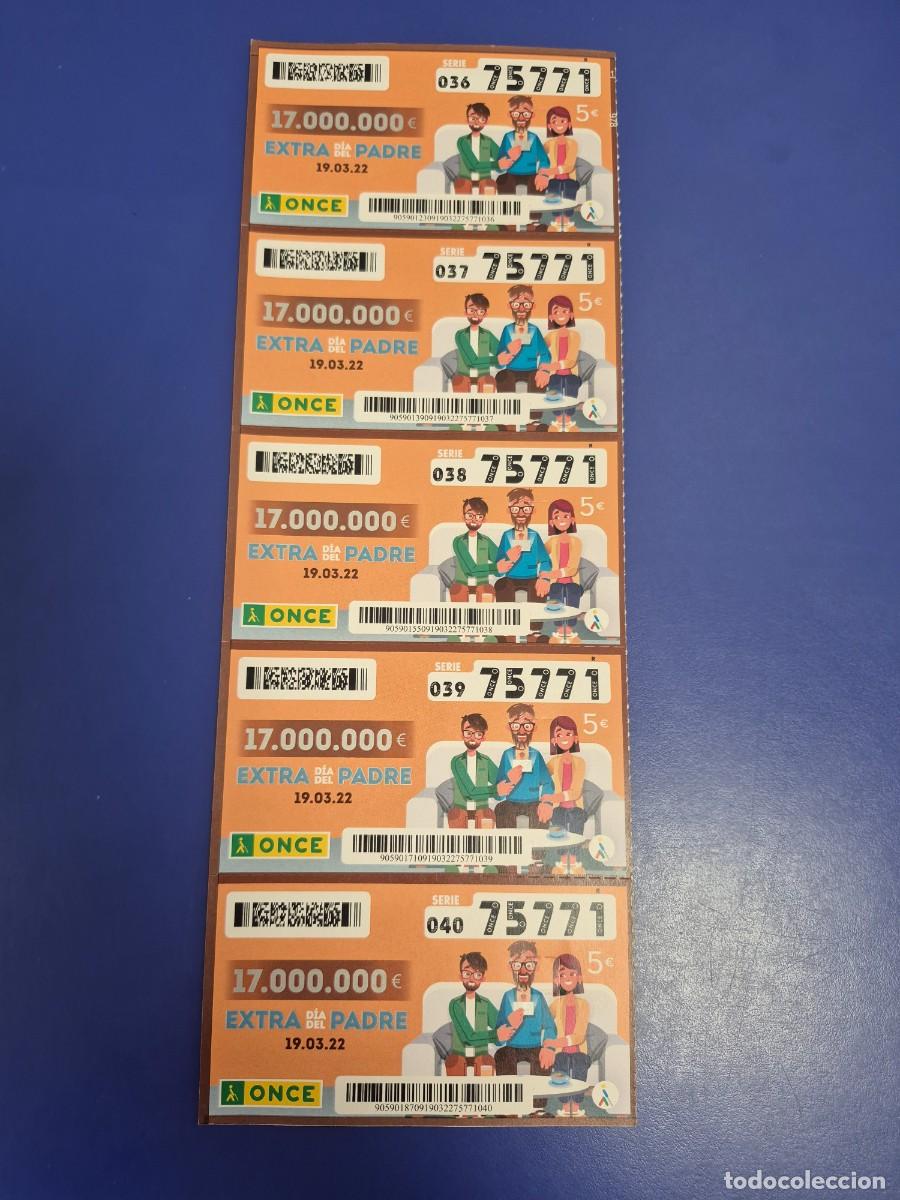 Cupones ONCE: CUPON ONCE DIA DEL PADRE 19 DE MARZO 2022 BLOQUE DE 5