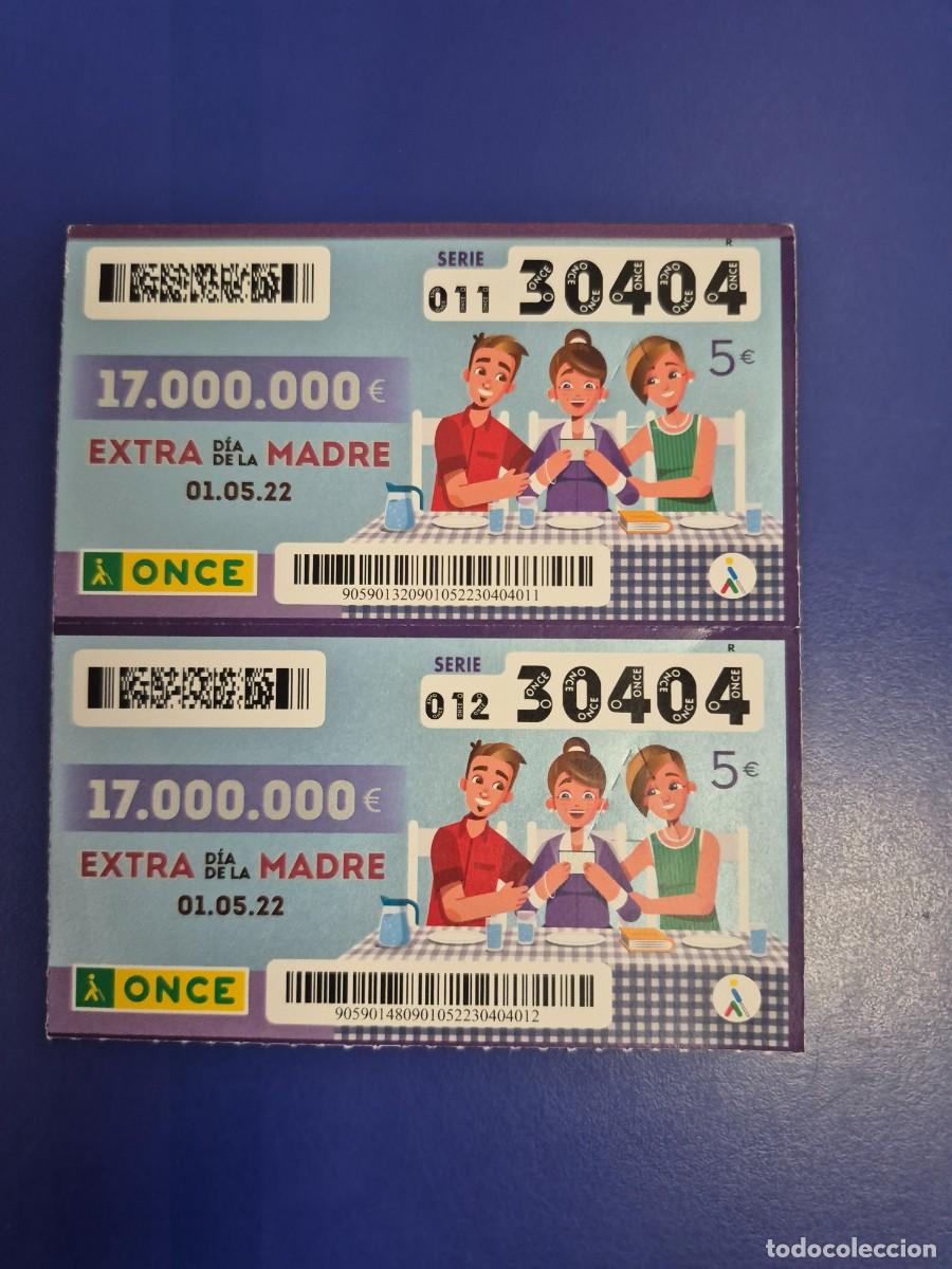 Cupones ONCE: CUPON ONCE DIA DE LA MADRE 1 DE MAYO 2022 BLOQUE DE 2