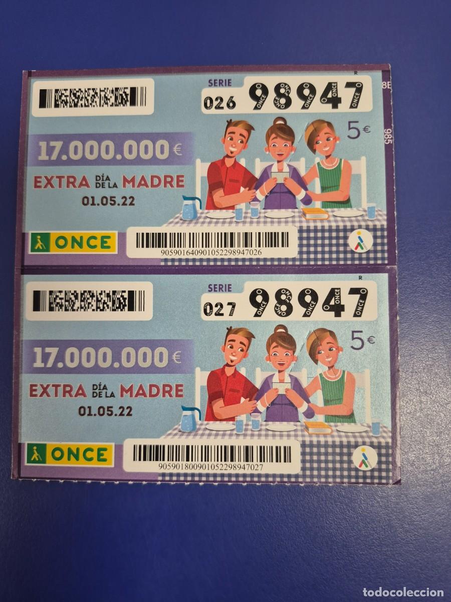 Cupones ONCE: CUPON ONCE DIA DE LA MADRE 1 DE MAYO 2022 BLOQUE DE 2