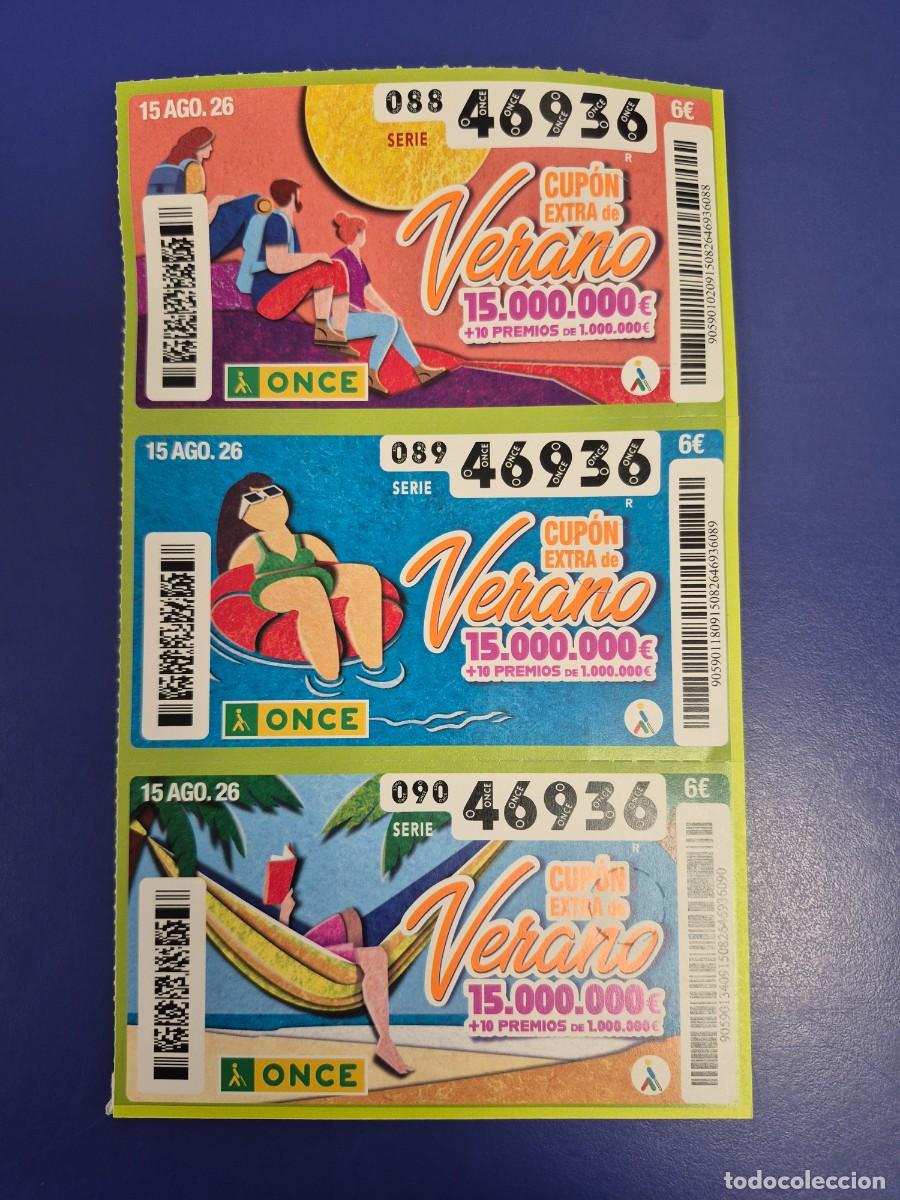 Cupones ONCE: CUPON ONCE VERANO 19 DE AGOSTO 2026 BLOQUE DE 3