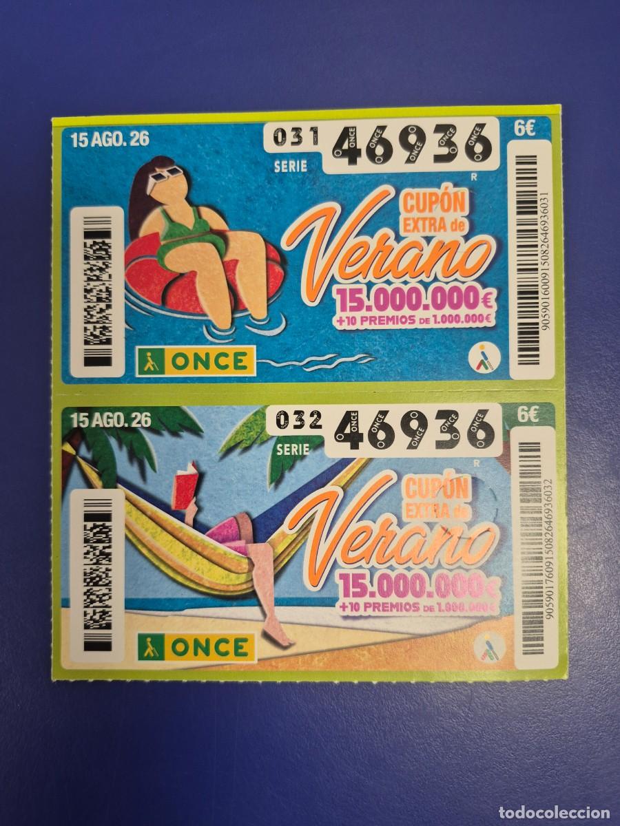 Cupones ONCE: CUPON ONCE VERANO 19 DE AGOSTO 2026 BLOQUE DE 2