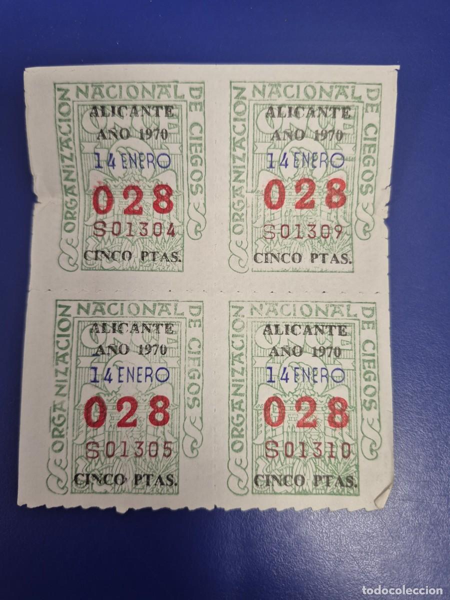 Cupones ONCE: CUPON ONCE 14 DE ENERO DE 1970 ALICANTE