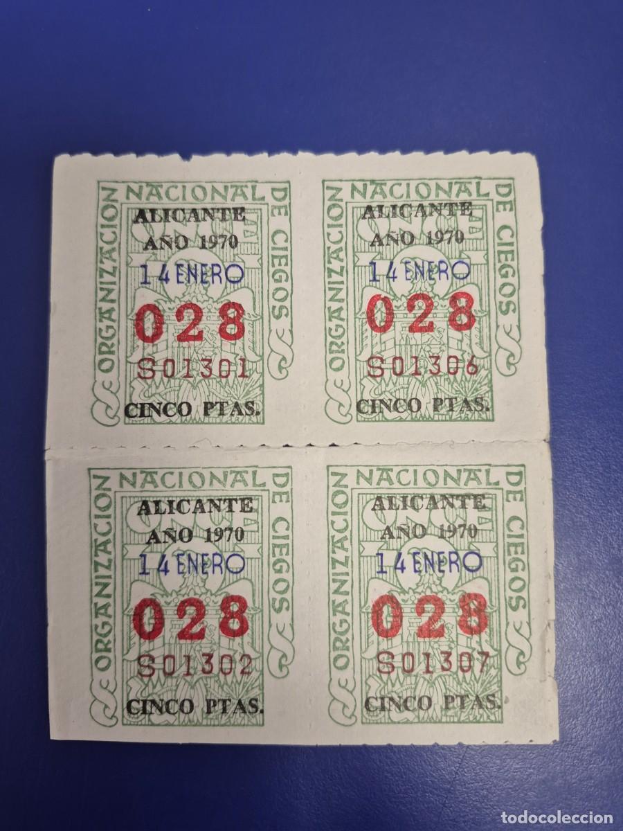 Cupones ONCE: CUPON ONCE 14 DE ENERO DE 1970 ALICANTE