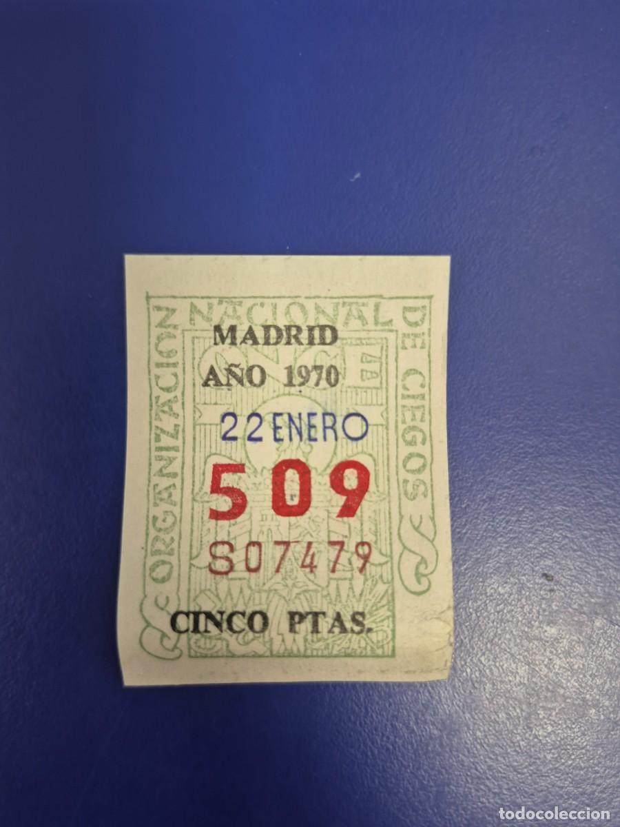 Cupones ONCE: CUPON ONCE 22 DE ENERO DE 1970 MADRID