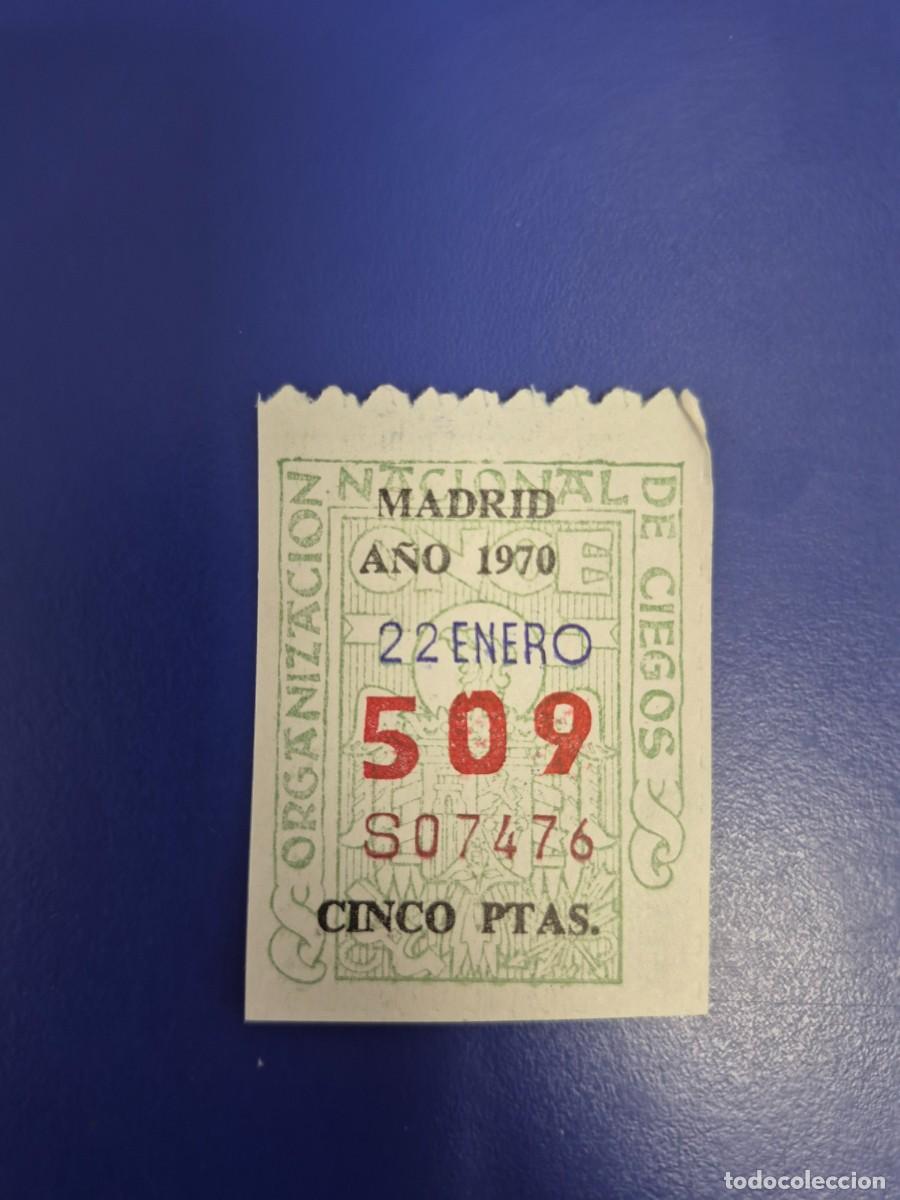 Cupones ONCE: CUPON ONCE 22 DE ENERO DE 1970 MADRID - Foto 1