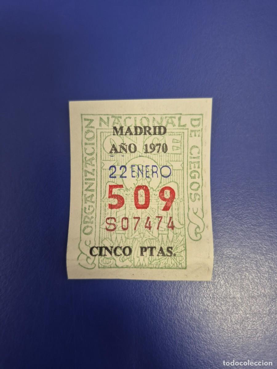 Cupones ONCE: CUPON ONCE 22 DE ENERO DE 1970 MADRID - Foto 1